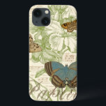Butterflies on Sheet Music with Floral Design iPhone 13 Case<br><div class="desc">A green floral design and sheet music serves as the background to a trio of butterflies in this piece by Vision Studio. The French word for butterfly, papillon, is emblazoned at the bottom of the piece as well. If you have a strong love of butterflies, nature, or just like surrounding...</div>