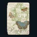 Butterflies on Sheet Music with Floral Design iPad Mini Cover<br><div class="desc">A green floral design and sheet music serves as the background to a trio of butterflies in this piece by Vision Studio. The French word for butterfly, papillon, is emblazoned at the bottom of the piece as well. If you have a strong love of butterflies, nature, or just like surrounding...</div>