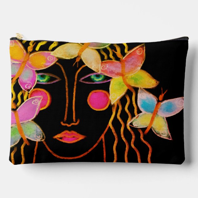 Butterflies Original Abstract Art Accessory Pouch (Front)