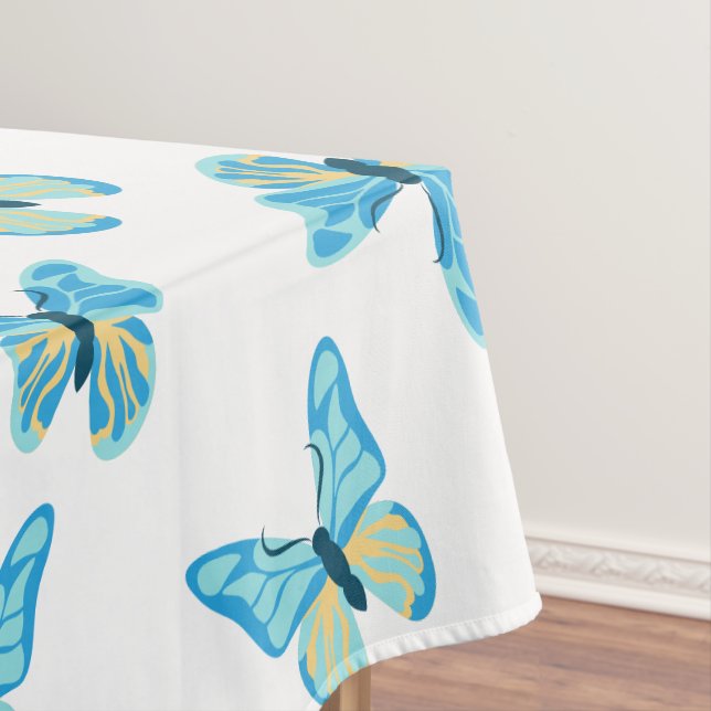 Butterflies Pattern Custom Colours Graphic Tablecloth (In Situ)