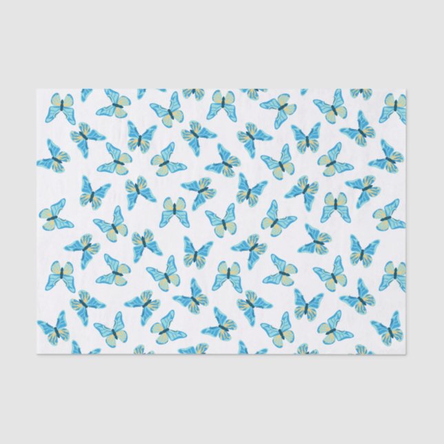 Butterflies Pattern Custom Colours Graphic Tissue Paper (Front)