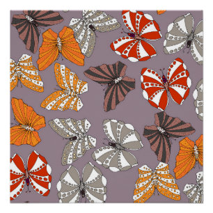 Butterflies Pattern Poster