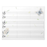 Butterflies Piano Music Manu Paper Wide Rule Kids'