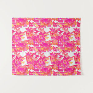 Butterflies, Pink, Fuchsia and Coral   Tapestry