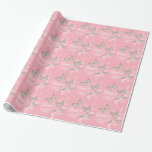 Butterflies pink wedding favour thank you wrap wrapping paper<br><div class="desc">Pretty wedding gift wrap paper ideal for wrapping your special wedding favour gifts to show your gratitude to your bridesmaids or other wedding assistants. Personalise with your choice of title and name currently reads Thank you Bridesmaid Victoria. Perfect for butterfly house or garden weddings. Gift wrap features a beautiful inked...</div>