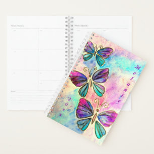 Butterflies Planner with Custom Name and Year