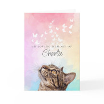 Butterflies Rainbow Brown Tabby Cat Loss Memorial