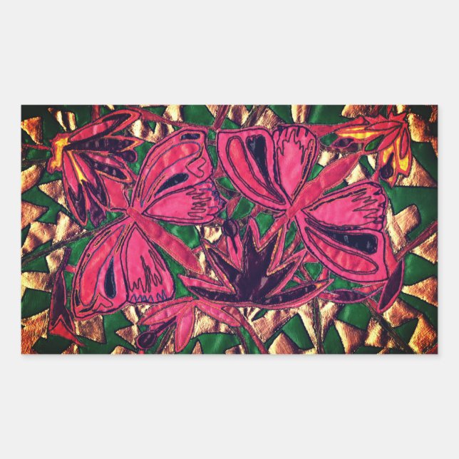 Butterflies Rectangular Sticker (Front)