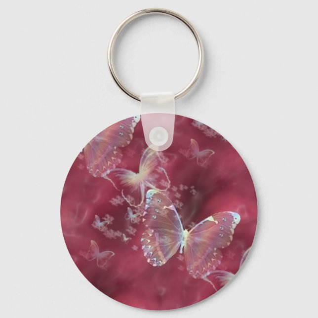 butterflies-red No.1 Key Chain (Front)