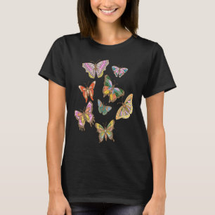 Butterflies Retro Aesthetic Trend Preppy Teen Girl T-Shirt
