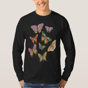 Butterflies Retro Aesthetic Trend Preppy Teen Girl T-Shirt