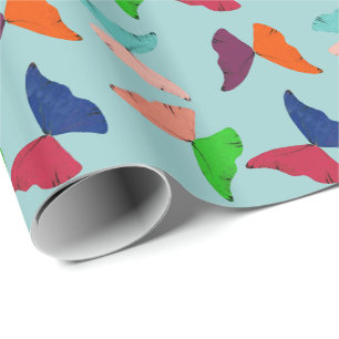 Butterflies ~Roll Gift Wrapping Paper CHANGE COLOR