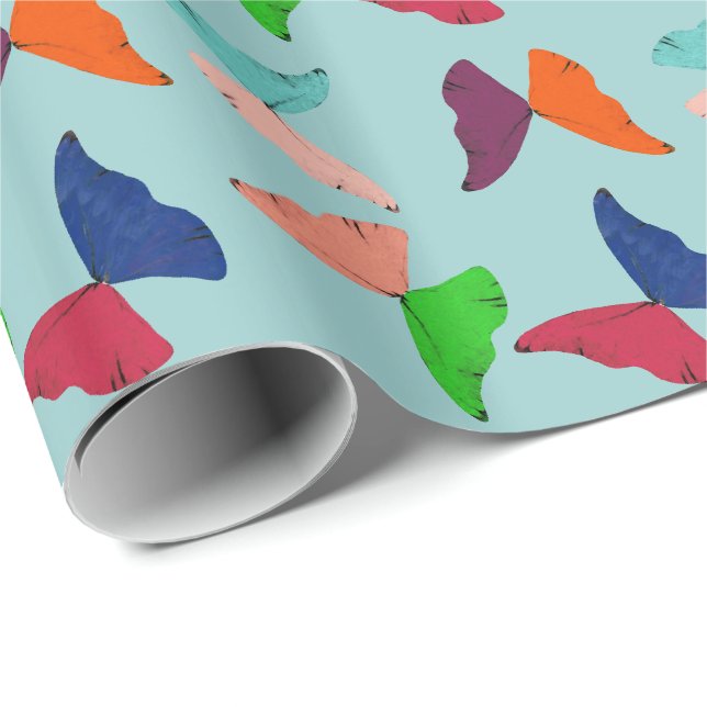 Butterflies ~Roll Gift Wrapping Paper CHANGE COLOR (Roll Corner)