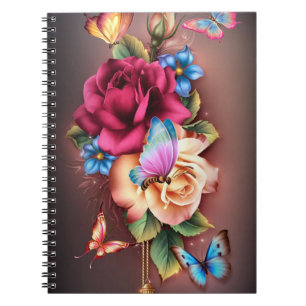 Butterflies & Roses Notebook