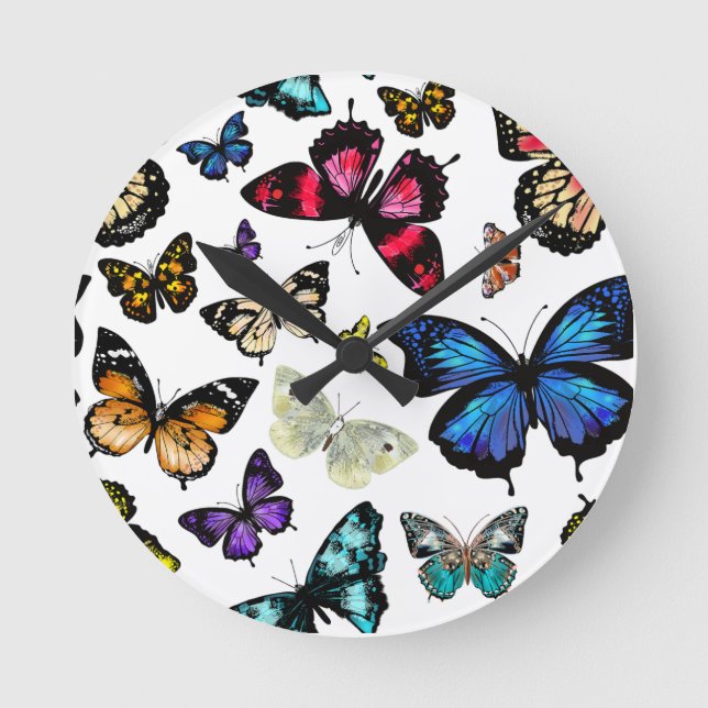 Butterflies Round Clock (Front)