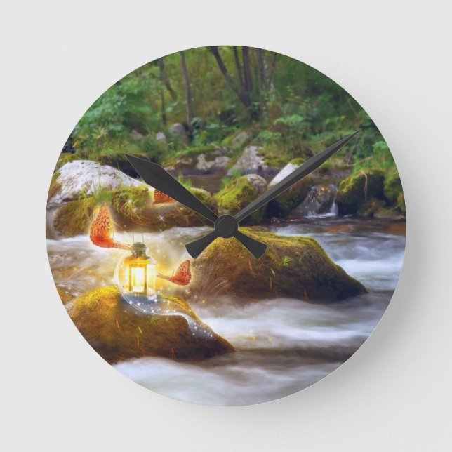 Butterflies Round Clock (Front)