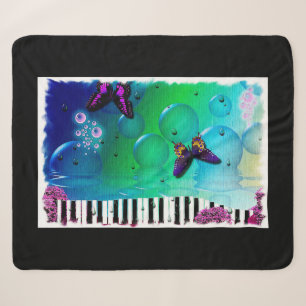 Butterflies Sherpa Blanket