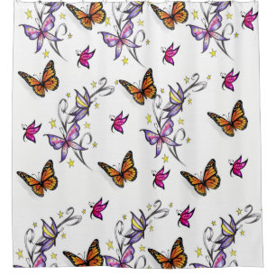 Butterflies shower curtain
