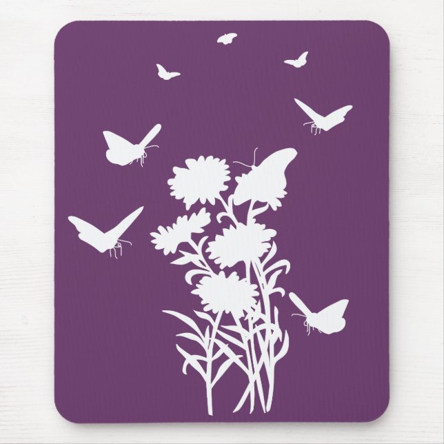 Butterflies Silhouette Mousepad (Front)