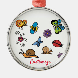 Butterflies Snails Insects Thunder_Cove Metal Tree Decoration
