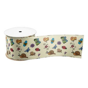 Butterflies Snails Insects Thunder_Cove Satin Ribbon