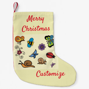 Butterflies Snails Insects Thunder_Cove Small Christmas Stocking