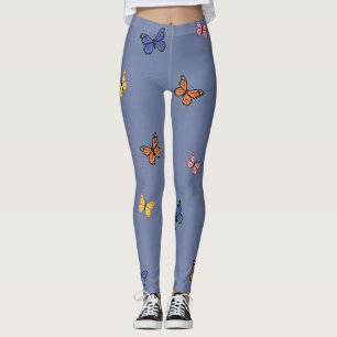 Butterflies Soft Blue Leggings