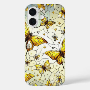 Butterflies Stain Glass Pattern  iPhone 16 Case
