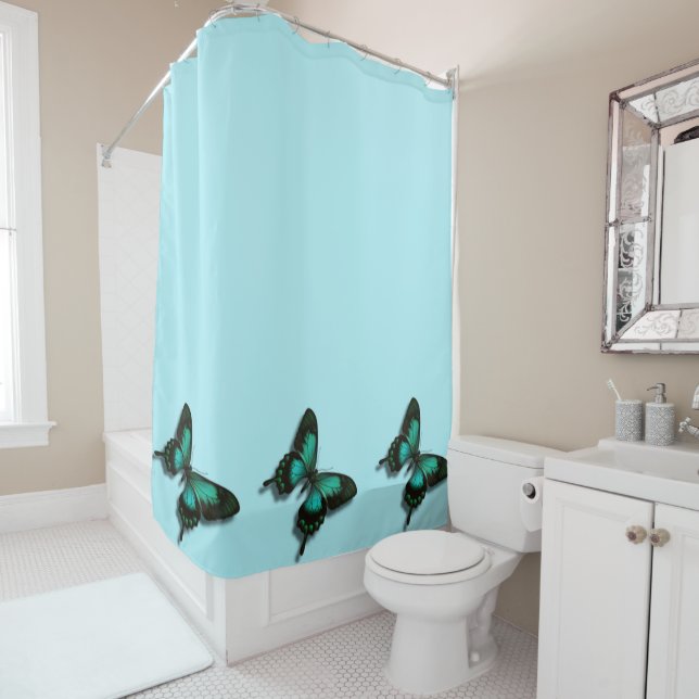 Butterflies Standard Shower Curtain (In Situ)