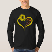 Butterflies Sunflowers Heart Hippie Nature Vintage