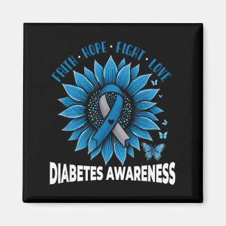 Butterflies Suower Diabetes Awareness Magnet