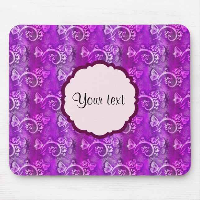 Butterflies & Swirls Mouse Pad (Front)