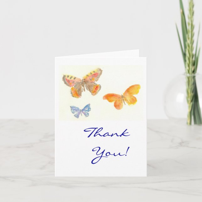 Butterflies Thank You Notecard (Front)