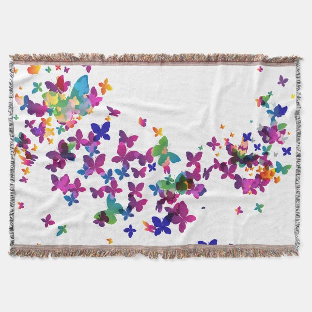 Butterflies Throw Blanket (Front)