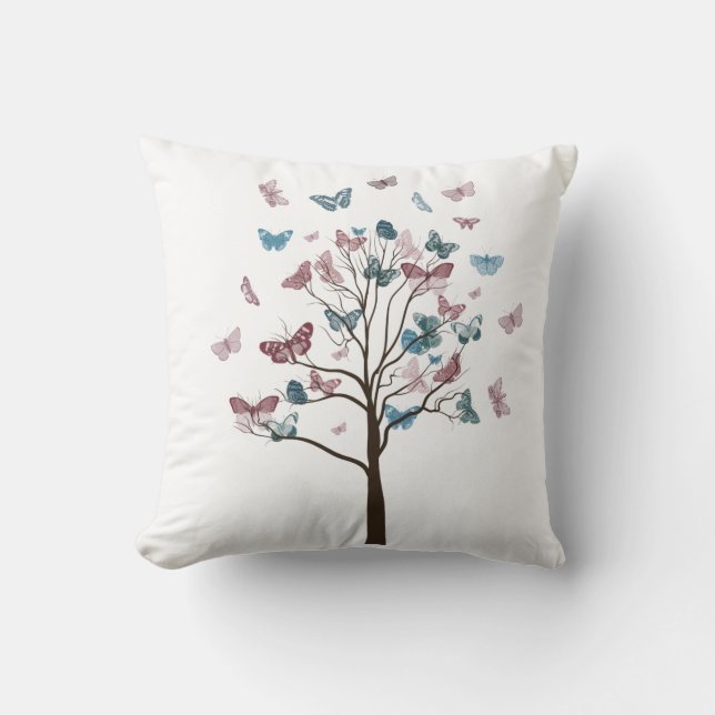 Butterflies Tree Cushion (Front)