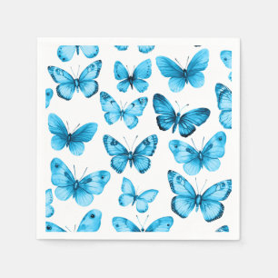 Butterflies Watercolor Bday Bridal Baby Shower  Napkin