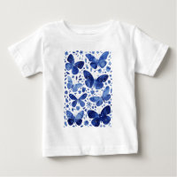 Butterflies Watercolor Blue