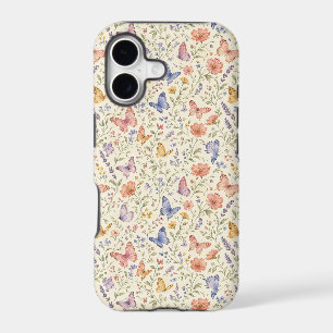 Butterflies Watercolor Florals Cottagecore