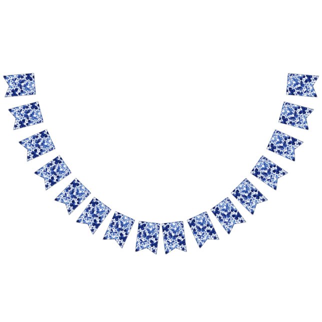 Butterflies Watercolor Indigo Blue Bunting (All)