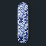 Butterflies Watercolor Indigo Blue Skateboard<br><div class="desc">Indigo blue and white watercolor butterfly painting.</div>