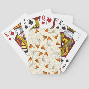 Butterflies watercolor pattern playing cards