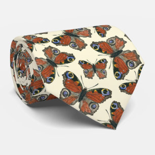 Butterflies watercolor pattern tie