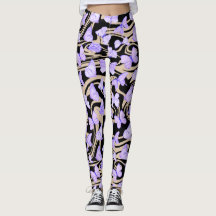 Butterflies Watercolor purple Leggings 