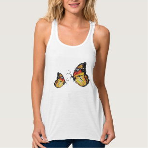 Butterflies watercolor summer time Tank Top, White