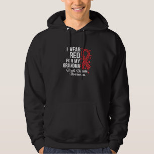 Butterflies Wear Red For My Grandma Heart Disease Hoodie