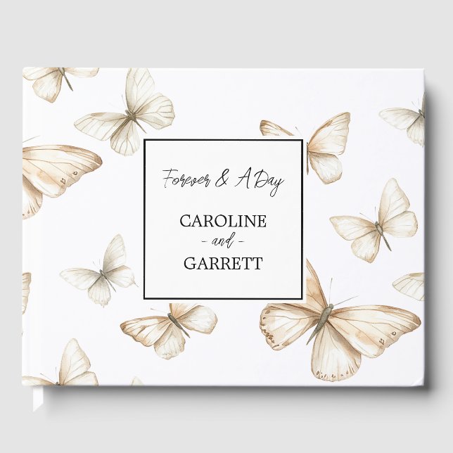 Butterflies Wedding Guest Book (Front)