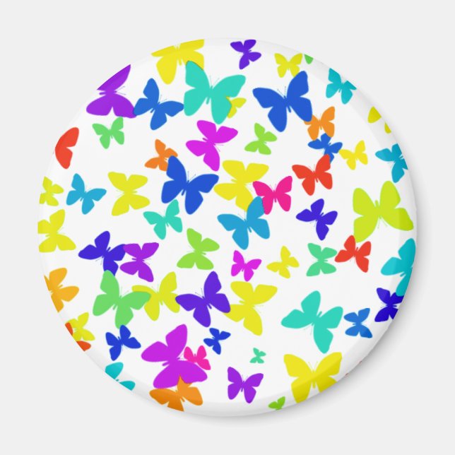 Butterflies White Magnet (Front)