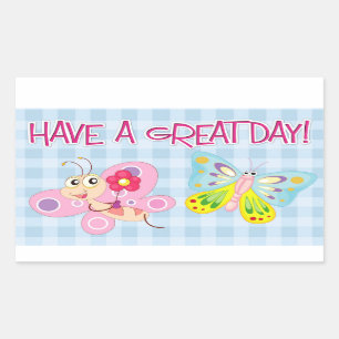 Butterflies wishes rectangular sticker