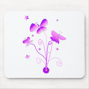 Butterflies with Flower Mousepads