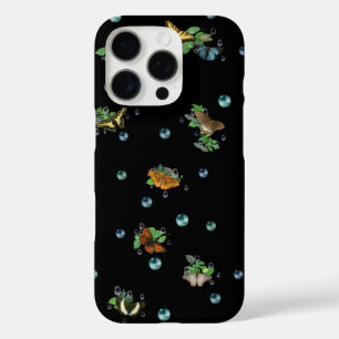 Butterflies with Leaf Raindrops and Pearls iPhone 16 Pro Case